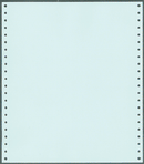 9-1/2 x 11" Continuous Paper, 20# Blue, 1 Part With Side Perfs