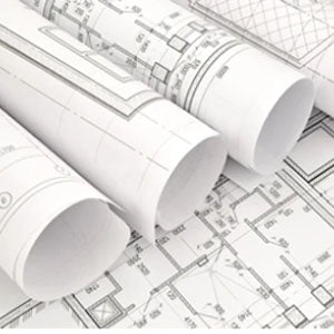 24'' x 300' 24# Plotter Paper Rolls, 2" core - 2 rolls/case