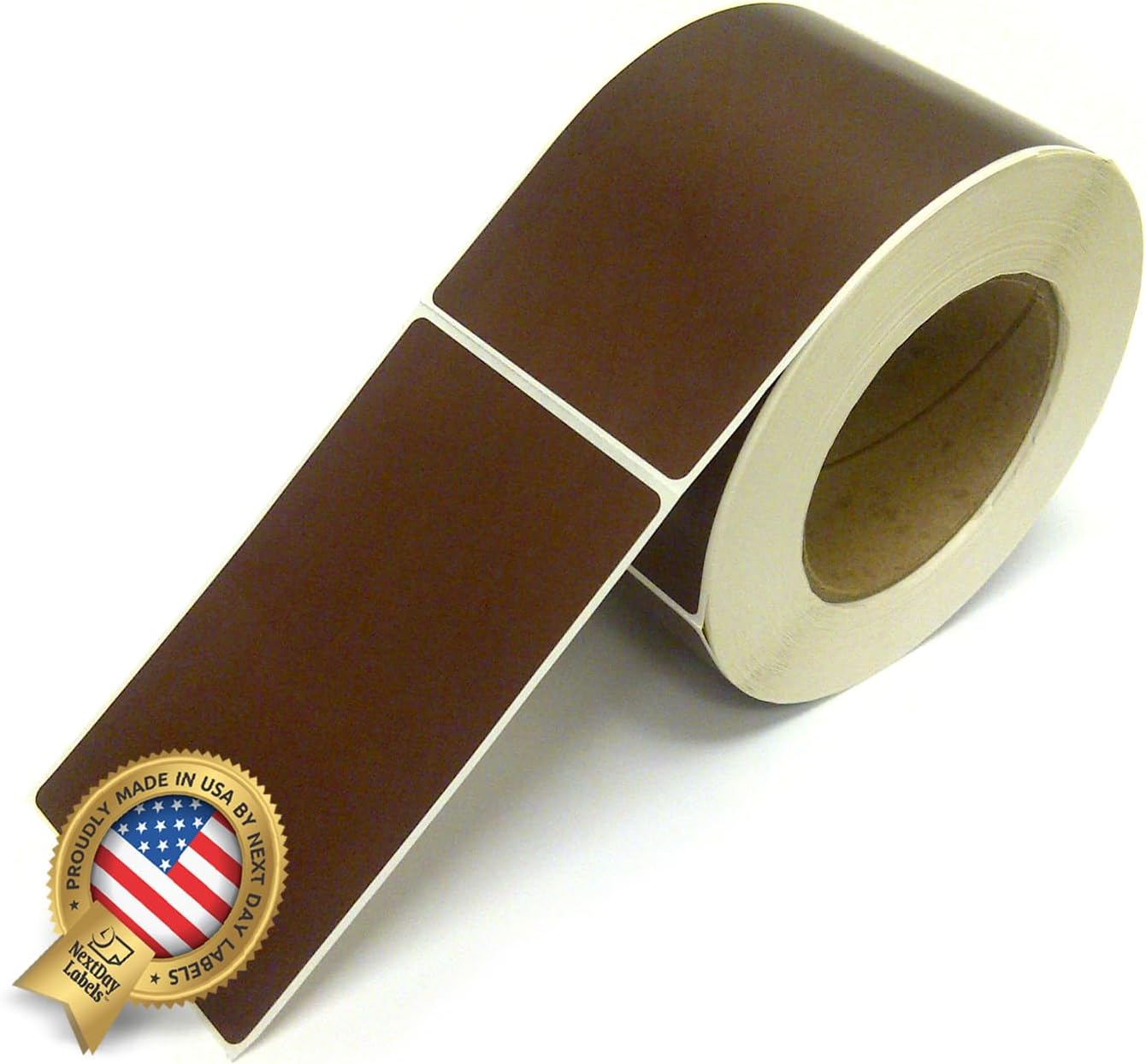 Rectangle Inventory Color Coding Labels - Brown - 3 x 5