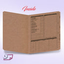 Real Estate Listing Folder, Right Panel List, Letter Size, Brown Kraft
