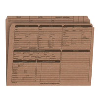 Real Estate Listing Folder, Right Panel List, Letter Size, Brown Kraft