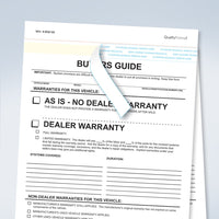 Federal Buyers Guide Warranty, 7-5/16" x 11-5/8", 2 Part