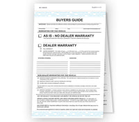 Federal Buyers Guide Warranty, 7-5/16" x 11-5/8", 2 Part