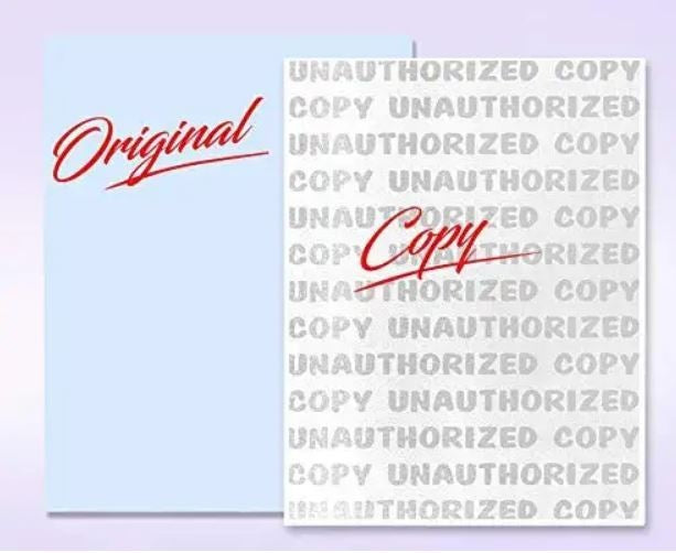 8-1/2" x 11" Security Paper, Unauthorized Pantograph, 1 Part, Light Blue