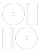8-1/2 x 11  CD/DVD Label 2 per Page