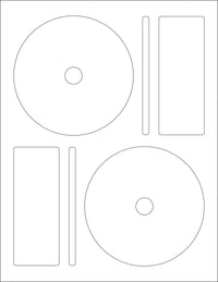 8-1/2 x 11  CD/DVD Label 2 per Page