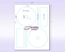 8-1/2 x 11  CD/DVD Label 2 per Page