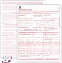 8-1/2" x11" CMS HCFA 1500, Laser Format