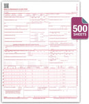 8-1/2 x 11" CMS HCFA 1500 Laser Format Insurance Claim Form
