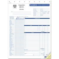 HVAC Plumbing Work Order, Form and invoice