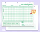 Employee Attendance Records Forms, 11 X 8 1/2"