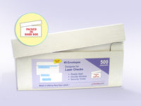 Double Window Envelopes Self Seal with Security Tint Inside, Compatible with Quickbook and other Checks