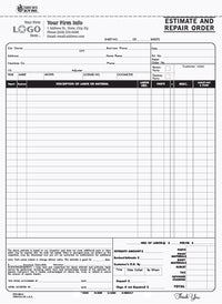 8 1/2" x 11", Estimate & Repair Order