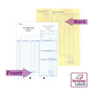 8-1/2 x 11'' Job Invoice 500 sets per book 3/4 part carbonless