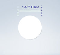 Wafer Tab Seals, 1.5" Round, White