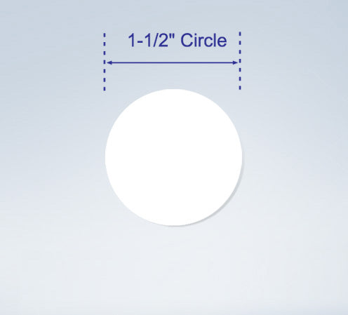 Wafer Tab Seals, 1.5" Round, White