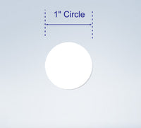 Wafer Tab Seals, 1" Round, White