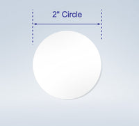 Wafer Tab Seals 2" Round, Translucent