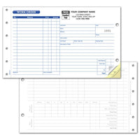 Job Work Order, Side Stub, 8 1/2 X 5 2/3"