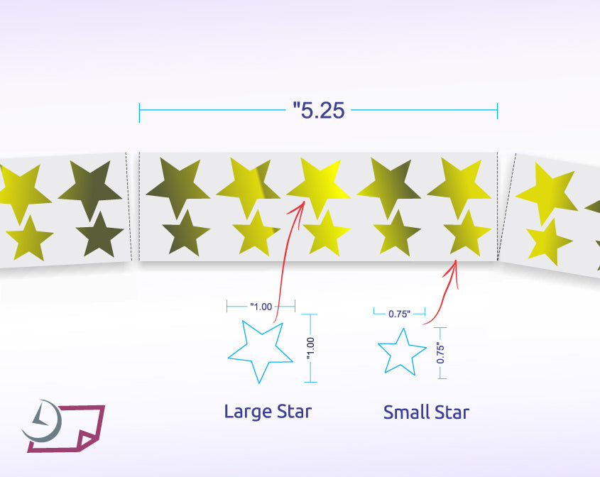 Metallic Foil Star Stickers, Gold