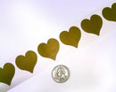 1-1/4" Heart Shape  Gold Scratch Off  Label Stickers