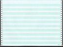 10-5/8 x8-1/2" Continuous Paper, 1/2" Green Bar, 20# 1 Part, No Side Perfs