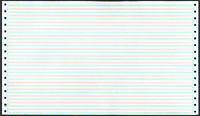 14-7/8 X 8-1/2" Continuous Paper  15# 8" Green/Orange Bar, 2 Part