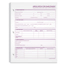 Employment application forms 8.5 x 11''
