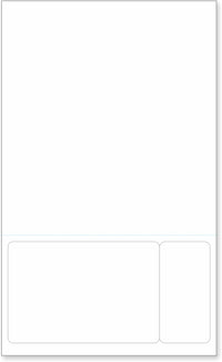 Integrated Label Form 8-1/2 x 14" Laser Sheet 1 Horizontal Perforation Label Size - 6 x 4 Label Size - 2 x 4