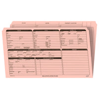 Real Estate Listing Folder, Right Panel List, Legal Size, Pink