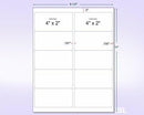 8-1/2" x 11" Blue Fluorescent 10 Labels per Sheet 4 x 2
