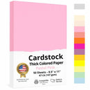 8-1/2 x 11" Letter Size, Pastel Pink Cover Card Stock