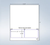 Integrated Label Form 2 Labels 4 x 2.5