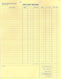 8-1/2 x 11'' Job Invoice 500 sets per book 3/4 part carbonless