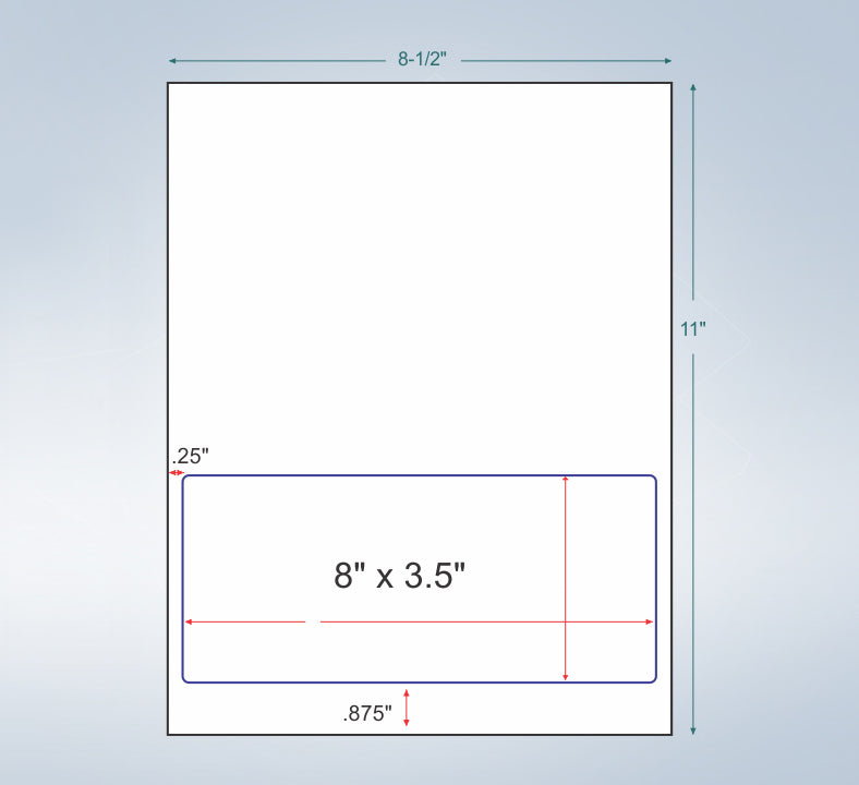 Integrated Label Form 1 Label 8 x 3.5
