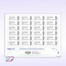 8-1/2" x 11" Wrist Band For Adults 24 Labels