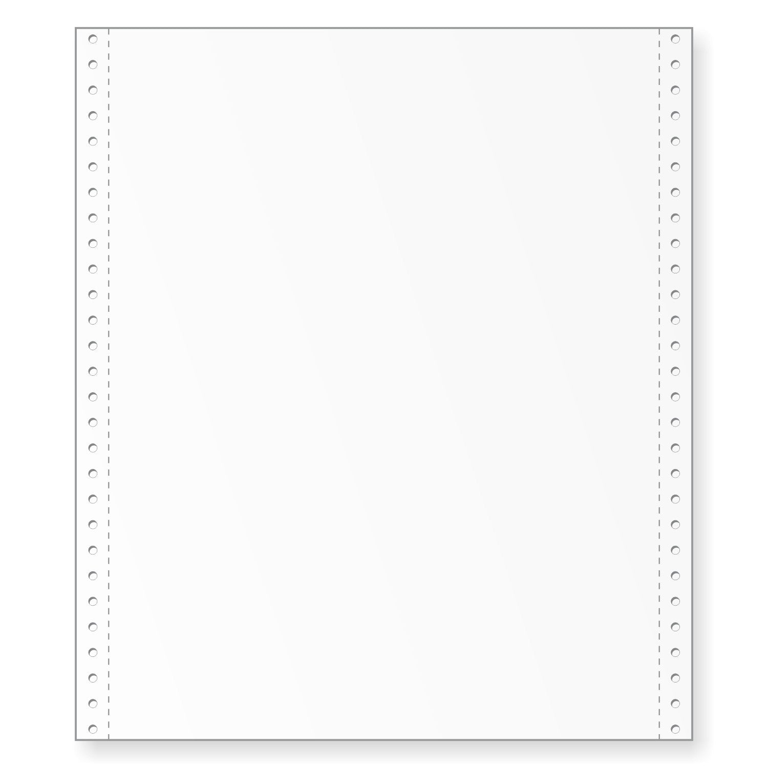 9-1/2 x 11" Continuous Paper, 15# White 5 Part with Side Perfs