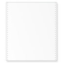 9-1/2 x 11" Continuous Paper, 15# White 2 Part with No Side Perfs