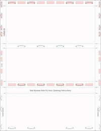 8 1/2″ x 11″ Pressure Seal Security Check Form with Black Void, Z Fold