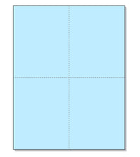 8-1/2 x11 Laser Cards 4 Up - Blue