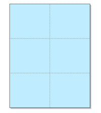 8-1/2 x11 Laser Cards 6 Up - Blue