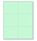 8-1/2 x11 Laser Cards 6 Up - Green