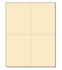 8-1/2 x11 Laser Cards 4 Up - Manila
