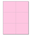 8-1/2 x11 Laser Cards 6 Up - Pink