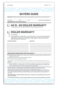 2 Part Federal Buyers Guides, Warranty