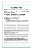 Federal Buyers Guide Warranty, 7-5/16" x 11-5/8", 2 Part