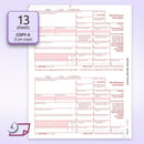 1099 MISC Forms for 2025, 4-Part Tax Forms,  25 Forms and 25 Self-Seal Envelopes.