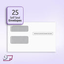 1099 MISC Forms for 2025, 4-Part Tax Forms,  25 Forms and 25 Self-Seal Envelopes.