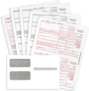 1099 MISC Forms for 2025, 4-Part Tax Forms,  25 Forms and 25 Self-Seal Envelopes.