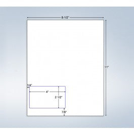 Integrated Label Form 1 Label 4 x 2.5